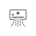 Split system Air conditioner outline icon