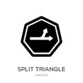 split triangle icon in trendy design style. split triangle icon isolated on white background. split triangle vector icon simple