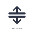 split vertical icon on white background. Simple element illustration from arrows concept