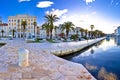 Split waterfront panoramic view from pier Royalty Free Stock Photo