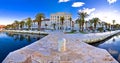 Split waterfront panoramic view from pier Royalty Free Stock Photo