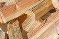 Split Wood for Firewood Pile Royalty Free Stock Photo