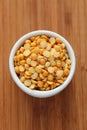 Split yellow peas in a bowl Royalty Free Stock Photo