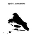 Splitsko-Dalmatinska outline map Royalty Free Stock Photo