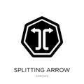splitting arrow icon in trendy design style. splitting arrow icon isolated on white background. splitting arrow vector icon simple