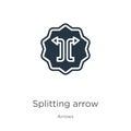 Splitting arrow icon vector. Trendy flat splitting arrow icon from arrows collection isolated on white background. Vector