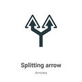 Splitting arrow vector icon on white background. Flat vector splitting arrow icon symbol sign from modern arrows collection for