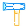 splitting maul hammer color icon vector illustration