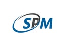 SPM letter creative modern elegant logo design Royalty Free Stock Photo