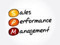SPM - Sales Performance Management acronym, business concept background