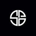 SPO logo SPO icon SPO monogram SPO letter minimalist Circle flat Unique modern abstract logo design Royalty Free Stock Photo