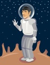 Spock Spaceman on Unexplored Planet. Star Trek vector Royalty Free Stock Photo