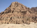 A spoil tip covered in rills and gullies due to soil erosion by rainfall Royalty Free Stock Photo