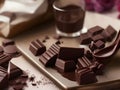 Chocoholic\'s Dream: Delectable Chocolates Adorn a Luxurious Table Display