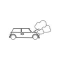 spoiled car couples icon. Element of Car repear for mobile concept and web apps icon. Outline, thin line icon for website design