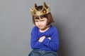 Spoiled kid concept with frustration Royalty Free Stock Photo