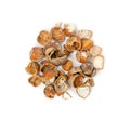 Spoiled Nuts, Mold on Nut Shells, Low Quality Toxic Products, Improper Storage, Spoiled Hazelnuts Isolated Royalty Free Stock Photo