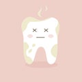 Spoiled, rotten tooth concept vector illustration