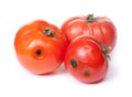 Spoiled tomato on white background Royalty Free Stock Photo