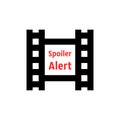 Spoiler alert icon with film strip Royalty Free Stock Photo