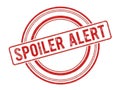 Spoiler alert stamp isolated on white background Royalty Free Stock Photo