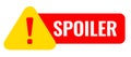 Spoiler alert vector icon Royalty Free Stock Photo