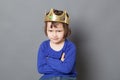 Spoilt kid concept for child power Royalty Free Stock Photo