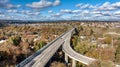 spokane maple bridge river north kendall yards Royalty Free Stock Photo