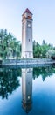 Spokane River in Riverfront Park with Clock Tower Royalty Free Stock Photo