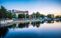 Spokane River in Riverfront Park with Clock Tower