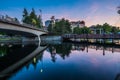 Spokane River in Riverfront Park with Clock Tower Royalty Free Stock Photo