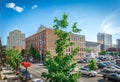 Spokane washington city skyline and streets