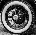 White rim spokes tire