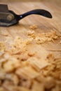 Spokeshave Sapele Hardwood Board Chip Shavings