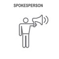 Spokesperson icon - person in a marketing position networks & co