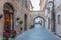 Spoleto, Italy, October 3, 2021: Arco di Druso in Italian town S
