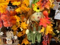 SPOLETO, ITALY - SEPTEMBER 22, 2023: Close up of beautiful halloween decorations at the interior of shop in Spoleto