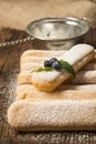 Sponge biscuits - ladyfinger savoiardi Royalty Free Stock Photo