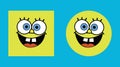 sponge bob square pants face vector color editorial