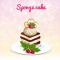 Sponge Cake Illustration