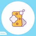 Sponge flat vector icon sign symbol