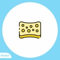 Sponge flat vector icon sign symbol