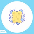 Sponge flat vector icon sign symbol