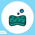 Sponge flat vector icon sign symbol