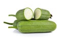 Sponge Gourd on white background Royalty Free Stock Photo