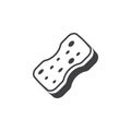 Sponge icon on white