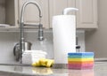 Sponge, paper towels - housework