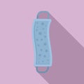 Sponge washcloth icon flat vector. Fabric cloth