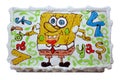 Spongebob Cake . Spongebob cake with Buttercream . Azerbaijan baku 27.01.2011 Royalty Free Stock Photo