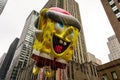 Spongebob Squarepants balloon floats in the air during Macy`s Thanksgiving Day parade along Avenue of Americas